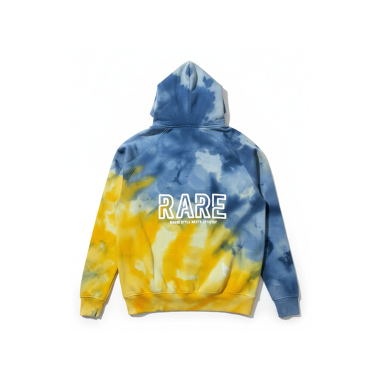 Hand Dyed Blue & Gold - Tie & Dye Hoodie
