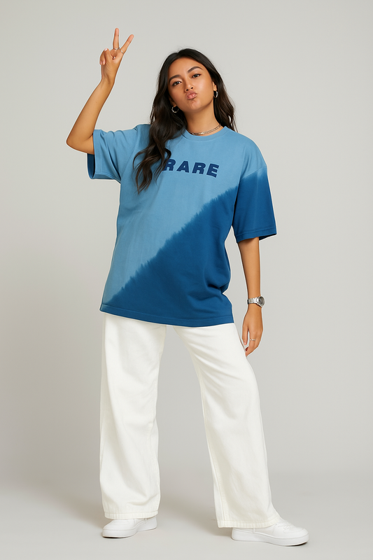 Sky Wave - Dip Dyed Oversized Tee