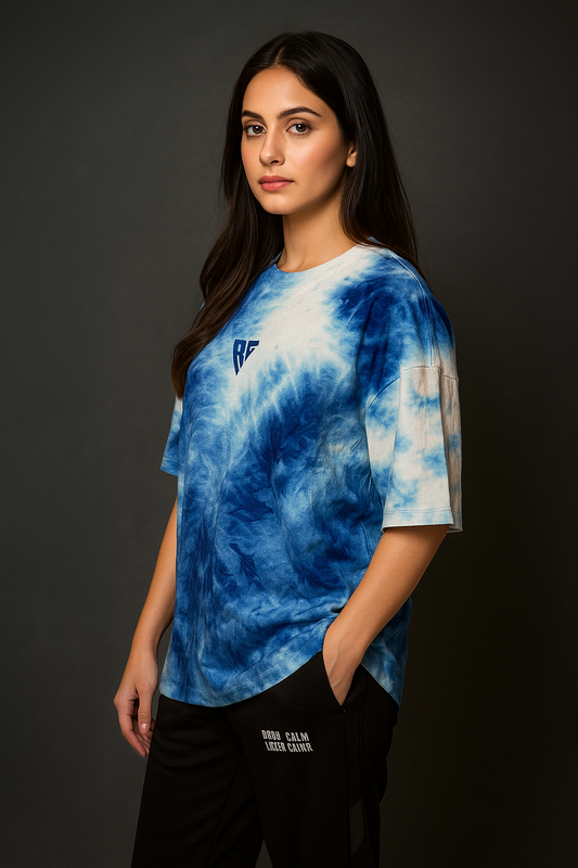 Azure Dream - Tie & Dye Oversized Tee