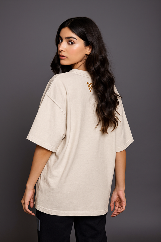 Solid Dye - Rare Classic Oversized Tee - Beige