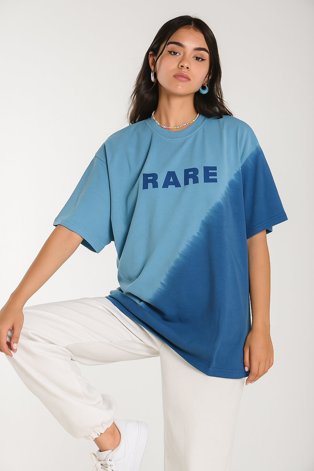 Sky Wave - Dip Dyed Oversized Tee
