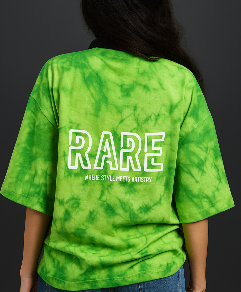 Lime Swirl - Tie & Dye Oversized Tee