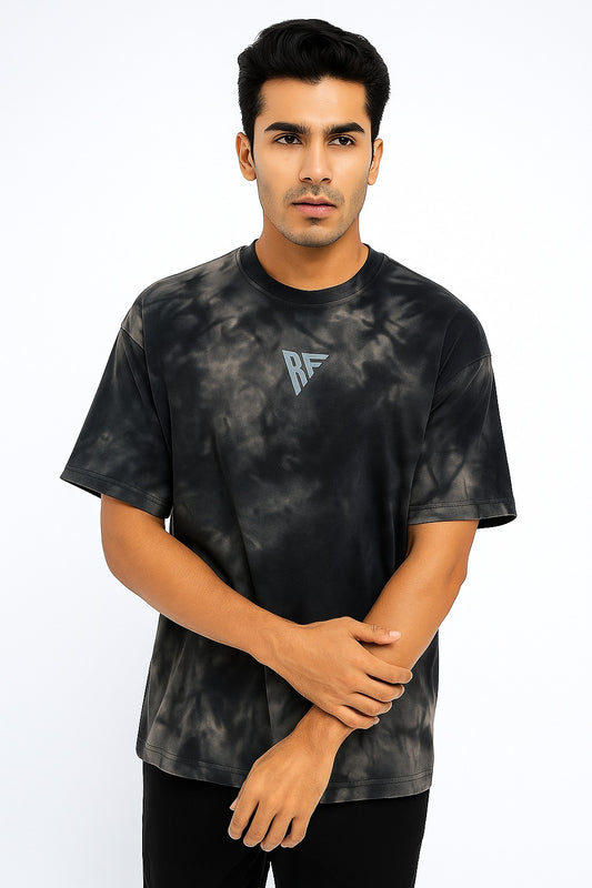 Charcoal - Tie & Dye Oversized Tee