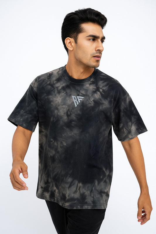 Charcoal - Tie & Dye Oversized Tee