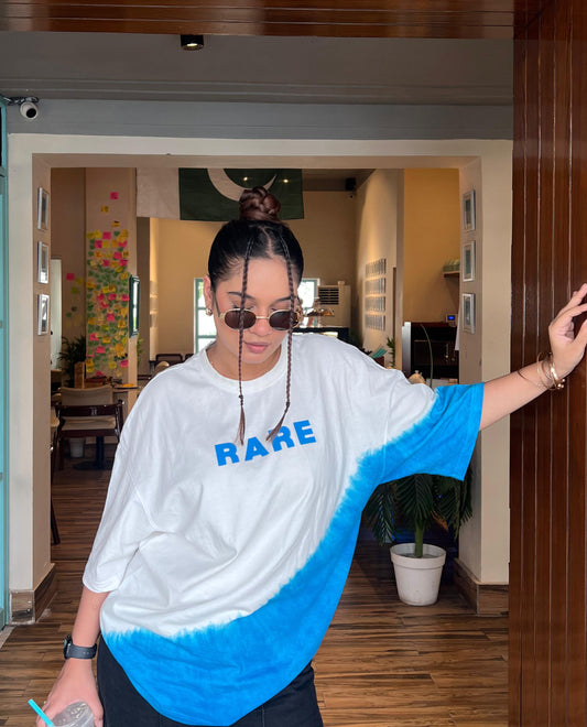 Blue Hue - Dip Dyed Oversized Tee